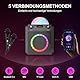 N-GEAR Block Party 602 Partybox und Karaoke Maschine – 100 Watt, 6 Stunden Akku, Party Discokugel Licht, Bluetooth, USB/SD MP3, 2 Mikrofon – Musikbox & Karaoke Anlage mit 2 Mikrofonen