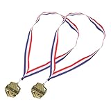 STOBOK 2個 ボウリング賞メダル 耐久性亜合製 競技用優勝者参加賞 首掛けリボン付き チーム 人対応 スポーツイベント記念品