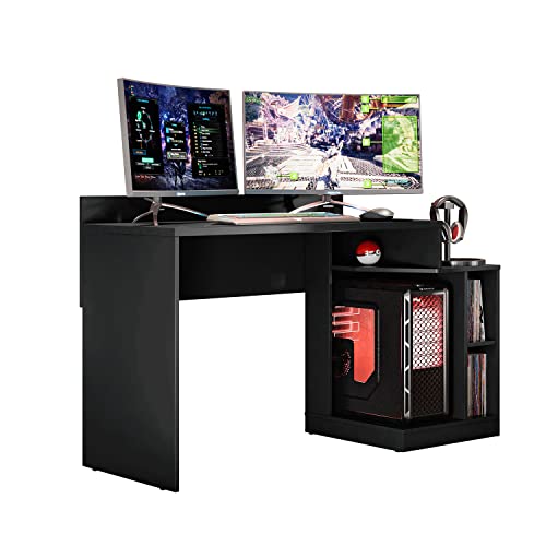 Mesa Gamer Play preto fosco liso Móveis Albatroz
