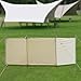 JISADER Outdoor Windshield Camp Stove Windscreen Shelter Furnace Windscreen Privacy Screen for Hiking, BBQ, Garden, Beige, Rectangle 250cmx70cm