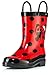 Little Girl's Red Ladybug Rubber Rain Boots