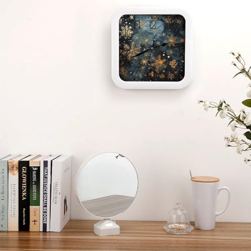 Horloge de cheminée motif flocon de neige : une finition d'exception