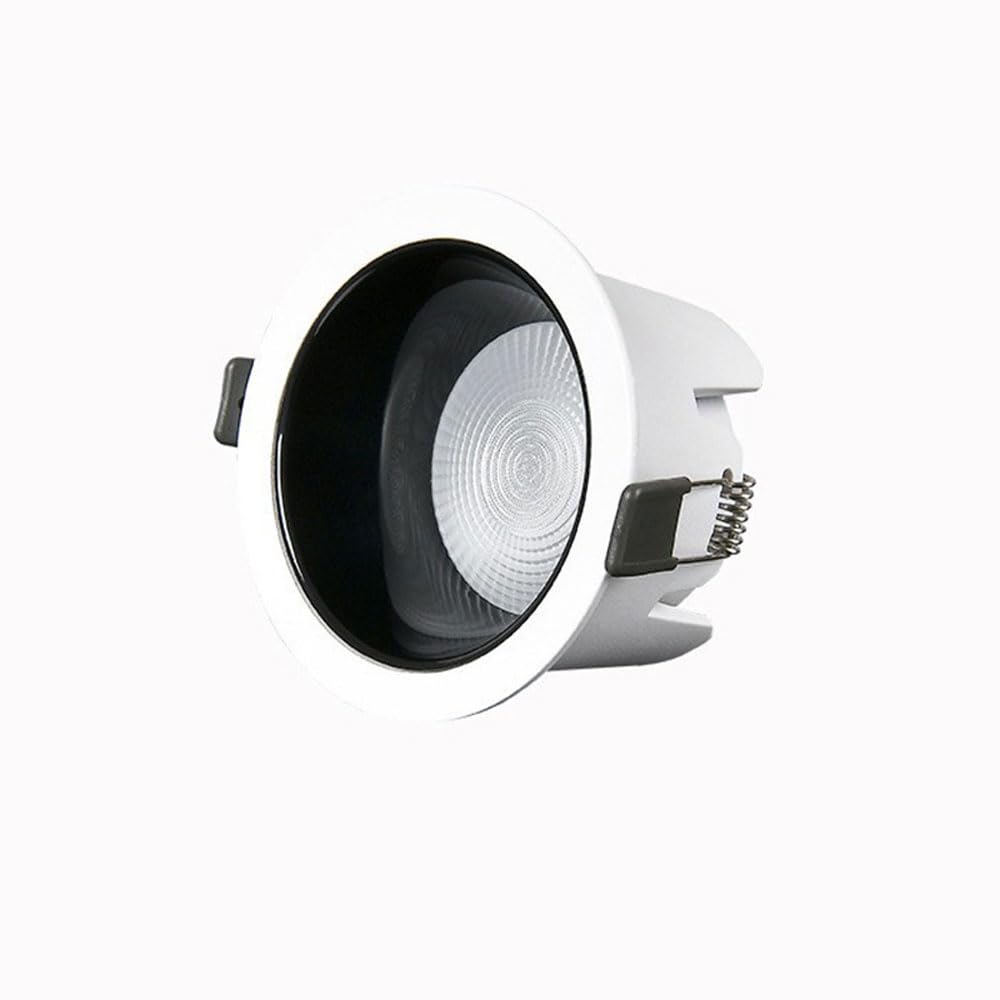 ASerZenith 3.3 Inch 3Cct Ultra-Thin Led Recessed Ceiling Light, 3 Color Dimmable 3000K/4000K/6000K, 12W Led Recessed Downlight,Baffle Trim, Simple Retrofit Installation - No Flicker,Black