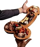 E-ASUM Funny Wooden Appetizers Board, Novelty Solid Wood Charcuterie Board,Restaurant Plate and Picn