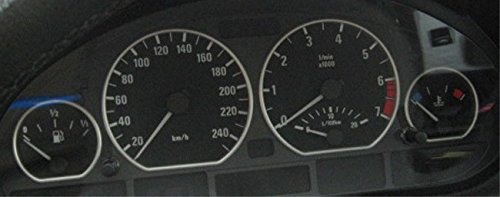 Pour BMW Série 3 E46 Anneaux Cercles Compteur Tableau De Bord Chrome 1998-2007