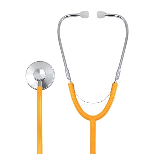 Miniatura 10 de Dixie EMS Estetoscopio ligero de una sola cabeza, sin látex, para médicos, enfermeras, estudiantes, uso médico y doméstico, color negro