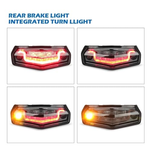 Freno trasero de moto con intermitentes LED integrados para sustitución 2
