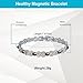 EnerMagiX Magnetic Bracelets for Women, Stainless Steel Magnetic Bracelet with Blue Stones, Fashion Magnetic Jewelry (0137SGD)