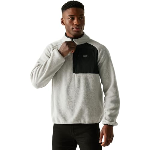 Regatta Frankie Borg Herren-Oberteil aus Fleece, mit halbem Reißverschluss, Stretch, warm, für den Winter