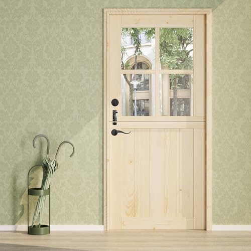 4-Lite Solid Pine Dutch Door