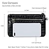befen Echtleder Handtasche Clutch Bag Damen RFID-Blockierung Wristlet Portemonnaie Geldbörse mit Reißverschluss & Abnehmbare Handgelenk für Abend, Urlaub, Schwarz Krokodildruck #5