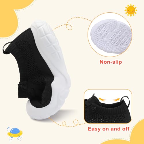 Image of LeIsfIt Toddler Shoes Boys Girls Wide Toe Box Breathable Slip-On Sneakers Kids Lightweight Barefoot Feel Shoes for Everyday Play