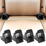 JHKLS ISOFIX Interface Belt Latch Guide, 4Pcs Black Car Seat Latch Guides, ISOFIX Latch Guide Groove Bracket Connector for Car Seats (4Pcs Black)