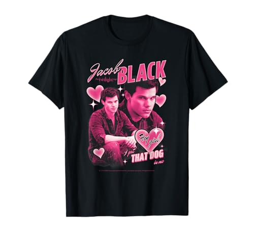 Twilight Team Jacob Pink Hearts Valentines Day Crush Movie T-Shirt
