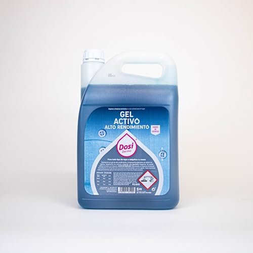 DOSIDERMO_Detergente Concentrado Profesional Gel Activo 5 KG | Alto Rendimiento (100 Lavados) | Quitamanchas para Ropa Blanca y Color | Lavadora y a Mano