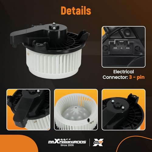 Image of maXpeedingrods HVAC Blower Motor 700308 Fits for Jeep Wrangler 2014-2018, for Ram 1500 2014-2018, AC Blower Motor Fan Replacement # 68232369AA 68214892AB 68214892AC 68214892AD