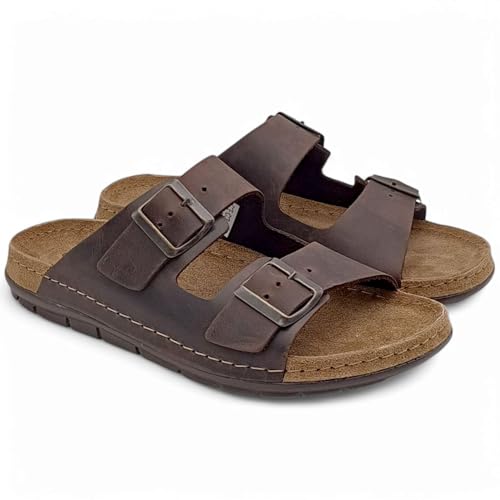 Chaussons pour hommes Grunland SIRU parfaits pour la détente en cuir bouleau