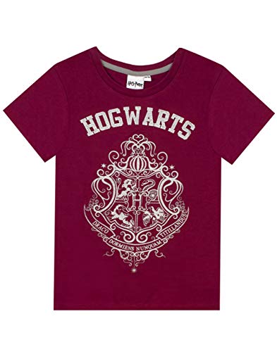 Harry Potter Hogwarts Crest Glitter Print Girl's Long OR Short Leg Pajamas2