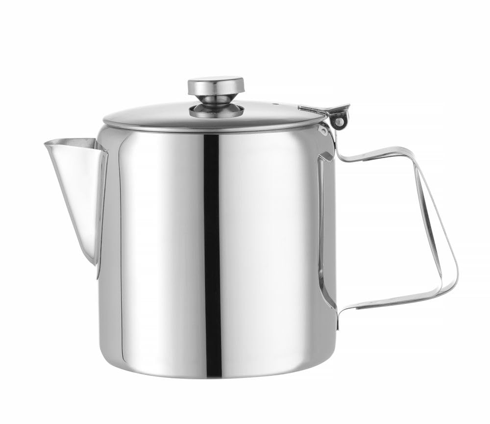 HENDI Cafetière théière, acier inoxydable, 1,5 litres, couvercle articulé