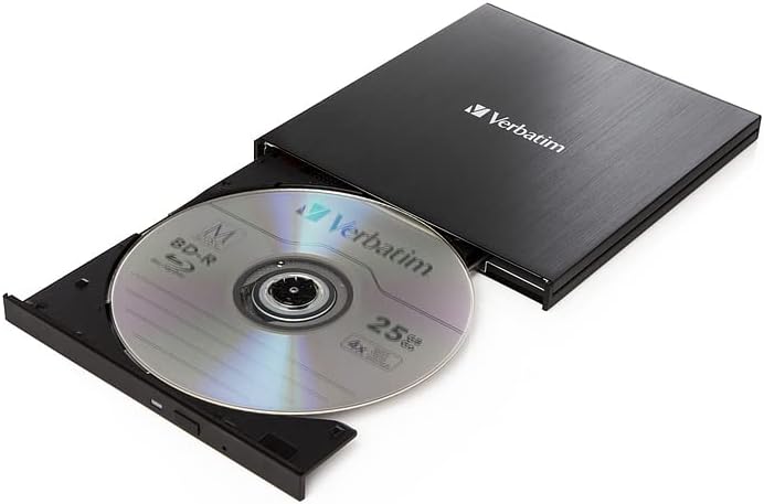 Verbatim 43890 External Slimline Mobile USB 3.2 Blu-ray Writer