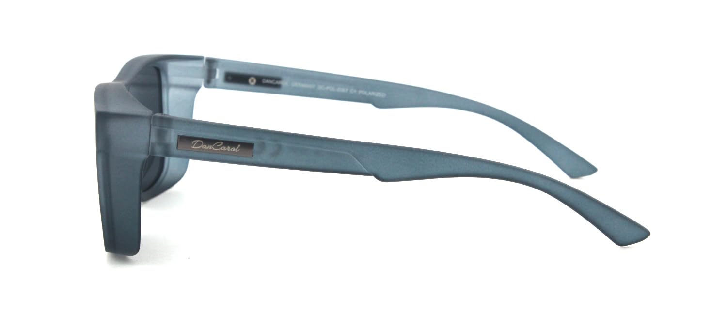 DanCarol DC-POL-2067- HI-C1 szare okulary ochronne, idealne dla osób noszących okulary, z polaryzacyjnymi soczewkami