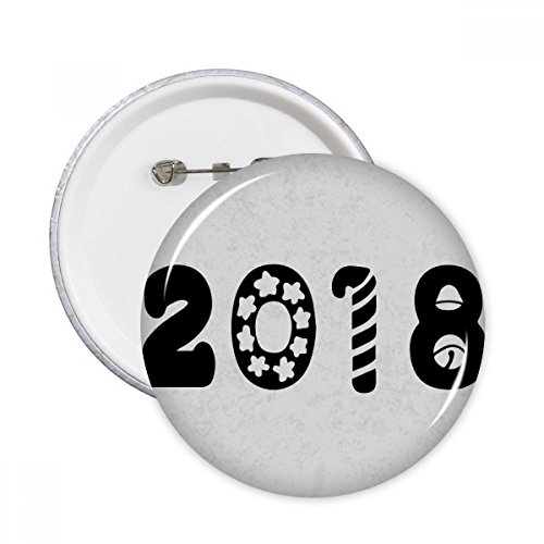 Multicolore XXL badge rond à épingle avec motif Vacances Font 2018 lot de 5