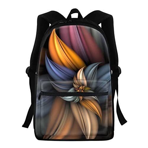 Sac à dos décontracté léger chaqlin en polyester résistant à motif floral élégant