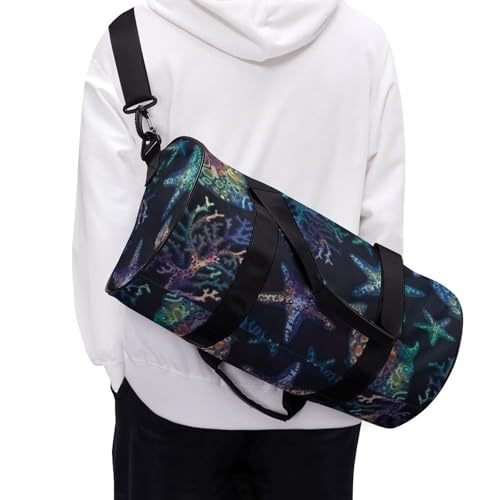 Sac de sport bleu étoile de mer sac de voyage 45cm