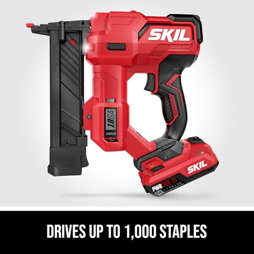 image for SKIL PWR CORE 20 Brushless 20V 18Ga 1/4 In. Narrow Crown Stapler Kit I