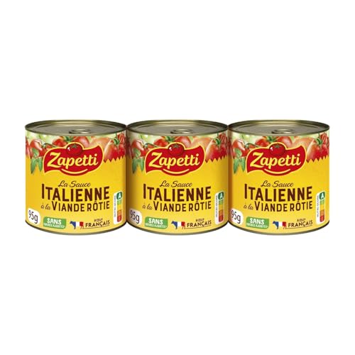 Sauce italienne ZAPETTI lot de 4 packs de 3 boites de 95 g pour placard