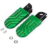 XINGWU Motorcycle Foot Pegs CNC Foot Rest Adjustable Non-Slip Foot Pedals for Ninja 400 650 1000SX 250SL ZX4R ZX4RR ZX6R ZX10R ZX14R ZX25R Z400 Z650 Z900 Z1000 ZH2 (Green, Front)