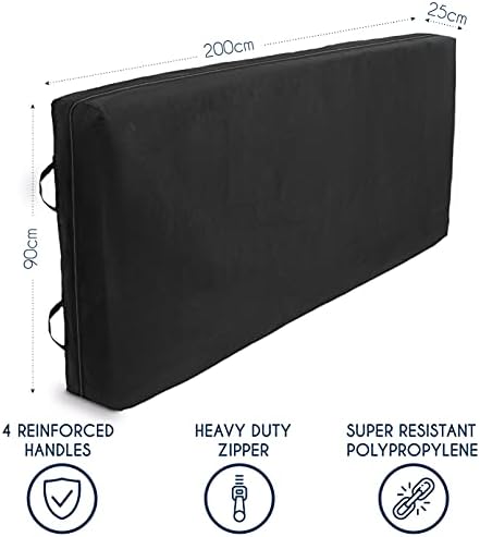 Single Mattress Cover for Storage Dreamzie - 90x200 x 25 cm - OEKO TEX and Made in EU - Mattress Bags for Moving with 4 Handles and a Zip