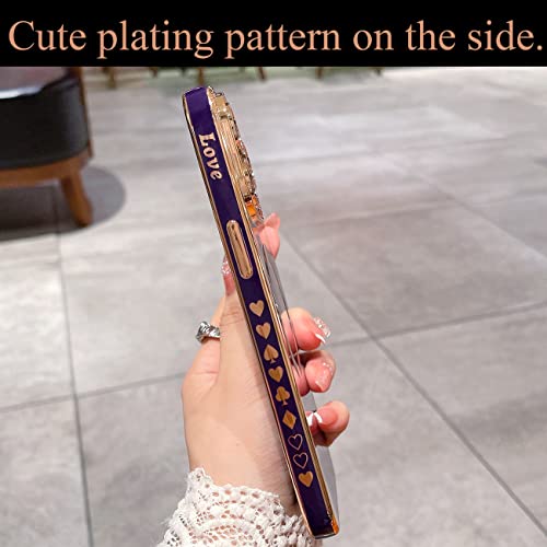 Weonmov Magnetic Case For Iphone 14 Pro Max Case For Women Men [ Compatible With Magsafe ], Cute Love Heart Soft Back Cover Raised Full Camera Lens Protection Phone Case (6.7") - Purple #TOP4