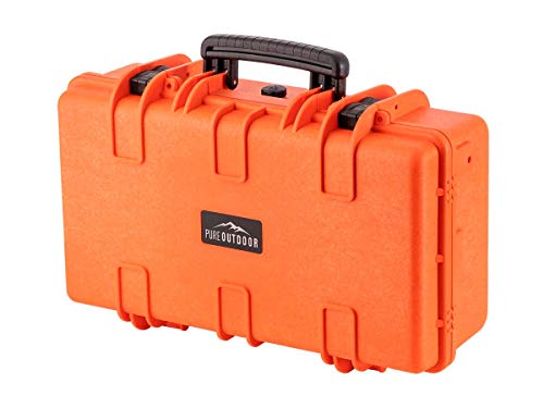 Monoprice Weatherproof Hard Case - 22 x 14 x 8 Inches, With Customizable Foam, Shockproof, IP67, Ultraviolet And Impact Resistant Material, Orange - Pure Outdoor Collection by Monoprice - Used condition - US$77.44