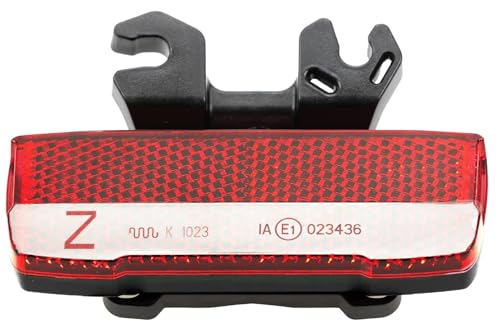 Generisch Fahrrad-Rückstrahler BR-12 roter Reflektor mit 50mm Halterung, universell für Sattelrails | Snap-in railsbracket System