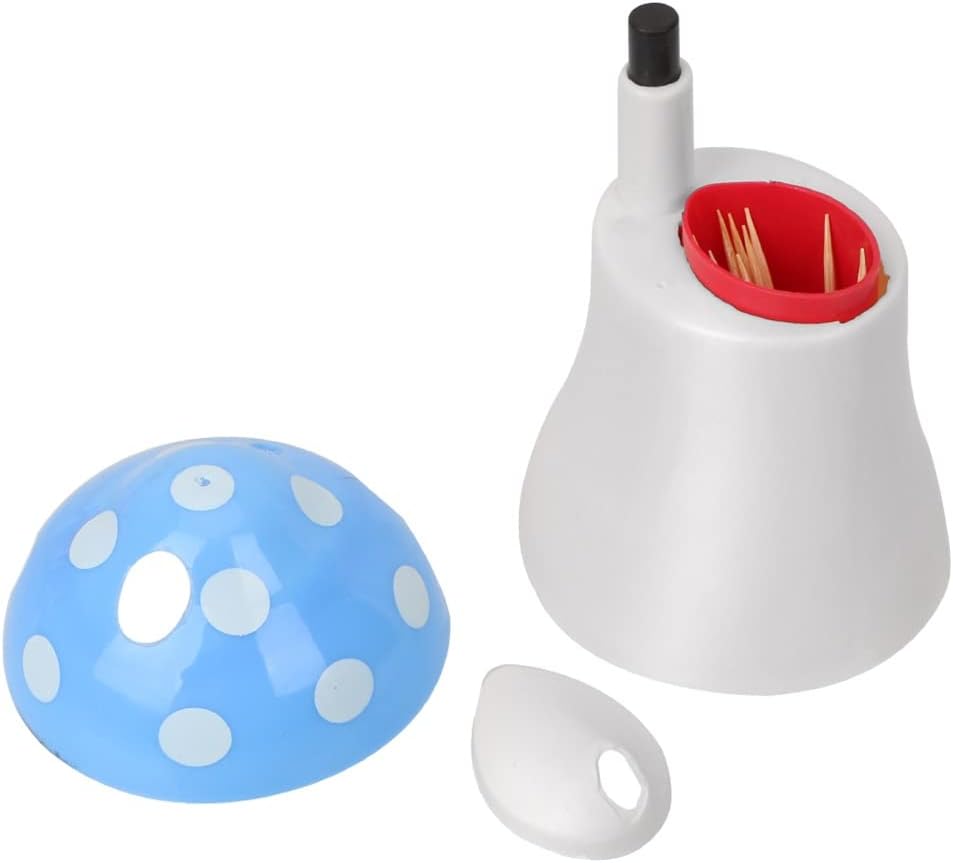 Toothpick Dispensing Cutlery Plastic Toothpick Storage Container Box Toothpick Holder Mushroom Shape (A As Shows)