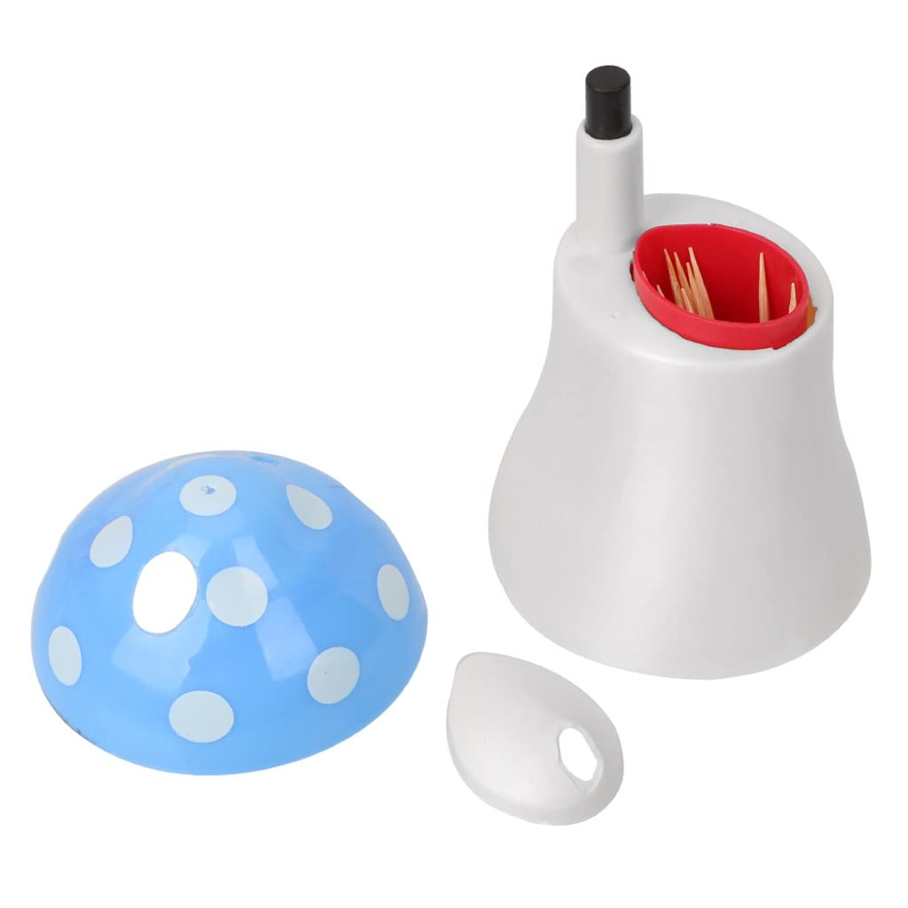 Cubiertos dispensadores de Palillos de Dientes, Caja contenedora de Almacenamiento de Palillos de Dientes de plástico, Soporte para Palillos de Dientes, Forma de Seta (A como se Muestra)