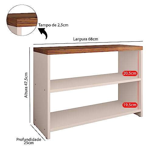 Sapateira Porta Sapatos Safira/Sapateira Banco - Off White/Freijo