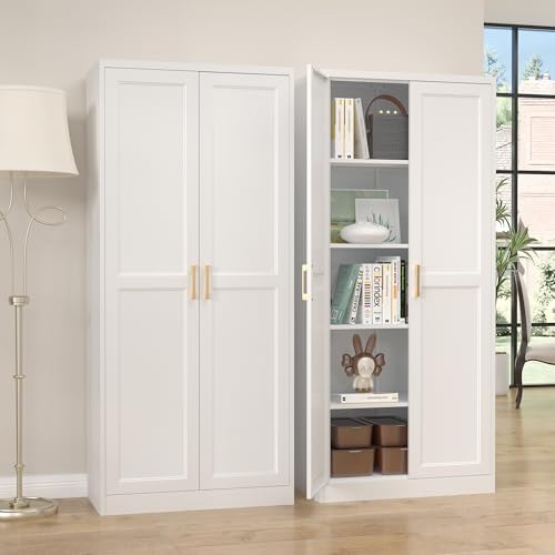 Steeloong 71"Metal Pantry Storage Cabinet with Doors & 4 Adjustable Shelves — view 7