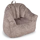 Big Joe Hug Bean Bag Chair, Gray Hyde, Vegan...
