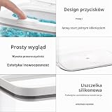 DBAATTZ Przechowywanie środków piorących, pudełko do przechowywania 5,5 l z pokrywką, przezroczysty pojemnik na detergenty PET, pudełko do przechowywania z zamknięciem zatrzaskowym, pojemnik na