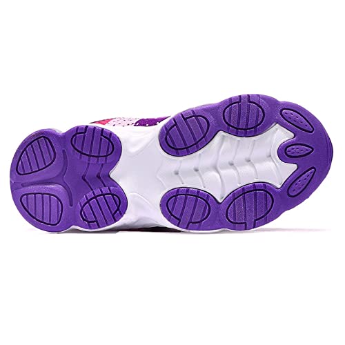 Caitin Kids Running Tennis Shoes Lightweight Casual Walking Sneakers for Toddler Little Big Boys and Girls(4#Purple, 13 Little Kid)