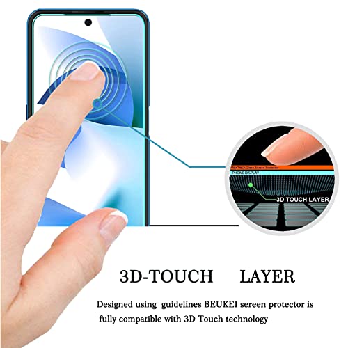 Beukei (3 Pack) Compatible For Blu F91 5G (2022) / Blu G91S Screen Protector Tempered Glass,Touch Sensitive,Case Friendly, 9H Hardness #TOP1