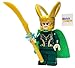 LEGO Superheroes: Loki Minifigure with Scepter and Tesseract and Additional Blue Cape - Ages 6+ (1 pcs)