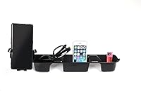 Vista 2 de YIWANG Caja de almacenamiento lateral de copiloto negro para Land Rover Defender 90 110 2020-22 accesorios de coche (con soporte para teléfono móvil)