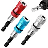 【Facile à utiliser】‍：L'aimant annulaire puissant ne se contente pas de maintenir la pointe de l'embout en toute sécurité, Il est très facile d'utiliser ce porte-mèche, il suffit de le placer à l'endroit où vous devez percer, puis d'insérer la mèche dans l'ouverture du porte-mèche pour commencer à percer. peut être utilisé pour l'installation de vis de cloison sèche.