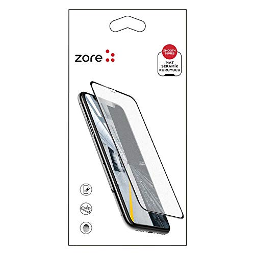 Zore Apple ile uyumlu iPhone XR 6.1 Mat Seramik Ekran Koruyucu Siyah