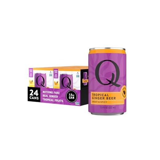 Q Mixers Tropical Ginger Beer, Premium Cocktail Mixer Made with Real Ingredients, 7.5 Fl oz (Pack of 24)