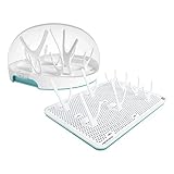 Nanobebe Slim Drying Rack Bundled with Microwave Steam Sterilizer - Baby Bottle Drying Mat with...