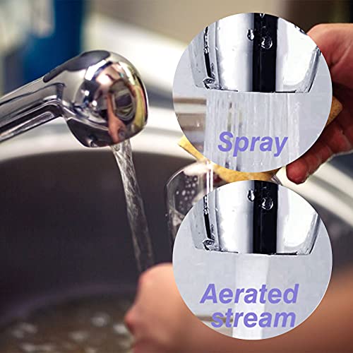 Pull Out Spray Head Bathroom Kitchen Sink Pull-Down Faucet Universal Replacement Part 2 Function Kitchen Sink Faucet Sprayer Head For Bathroom Kitchen Polished Nickel (Brushed Nickel) #TOP5